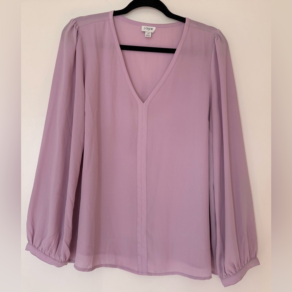 J Crew Lilac Silky Blouse